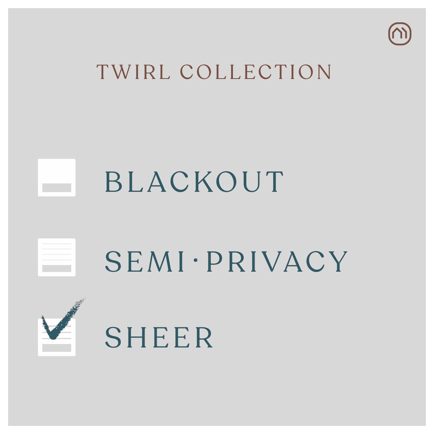 Mood MOOD Custom Bamboo Shades | Twirl | Top Down Bottom Up Cordless | Natural Woven Wood Roman Shades for Windows | Maple Twirl (Sheer) | 23" W x 48" H