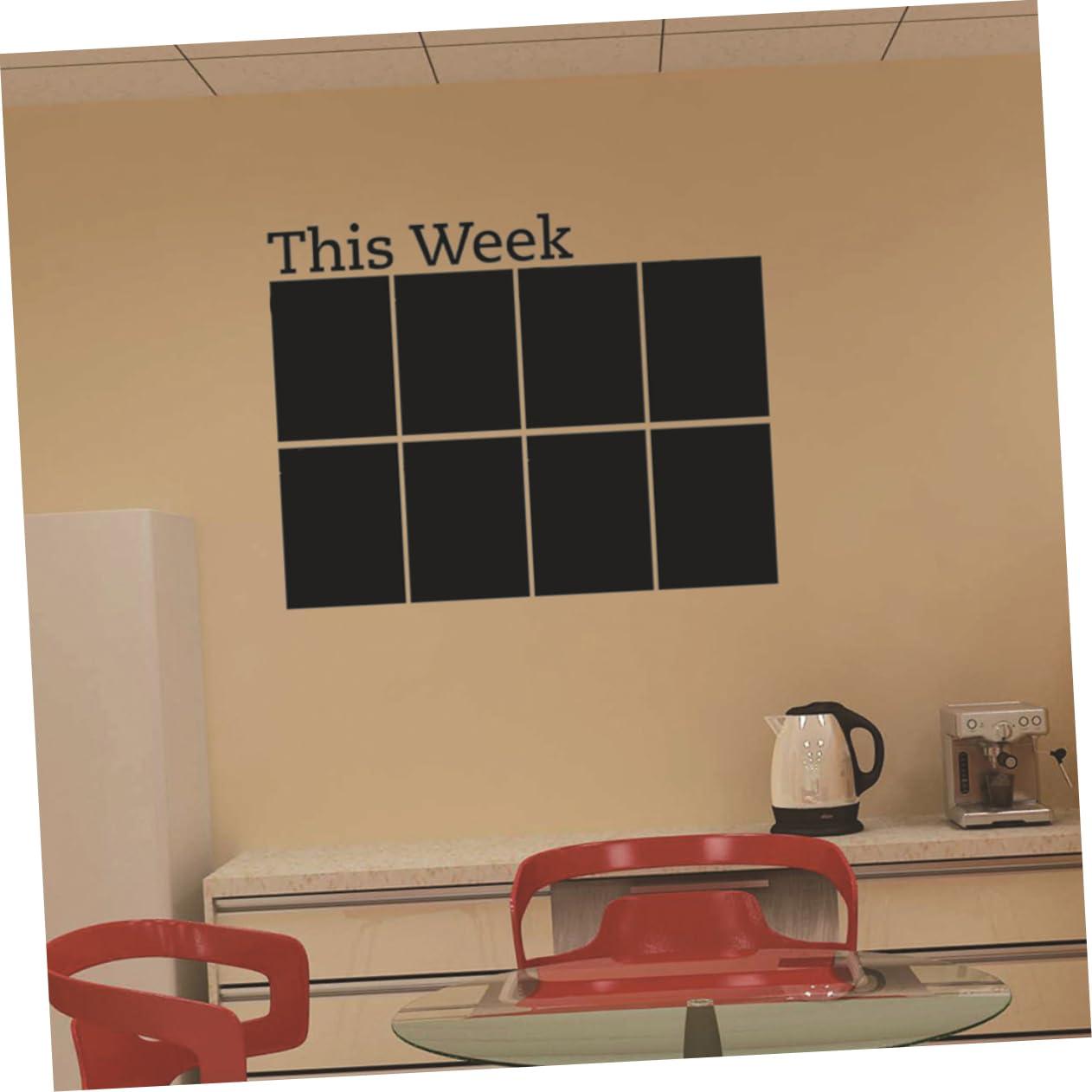 MAGICLULU MAGICLULU 2pcs Stick on Blackboard Kitchen Calendar Menu Chalkboard Chalk Board Calendar Chalkboard Stickers Monthly Planner Blackboard Weekly Menu Blackboard Peel Removable Mural