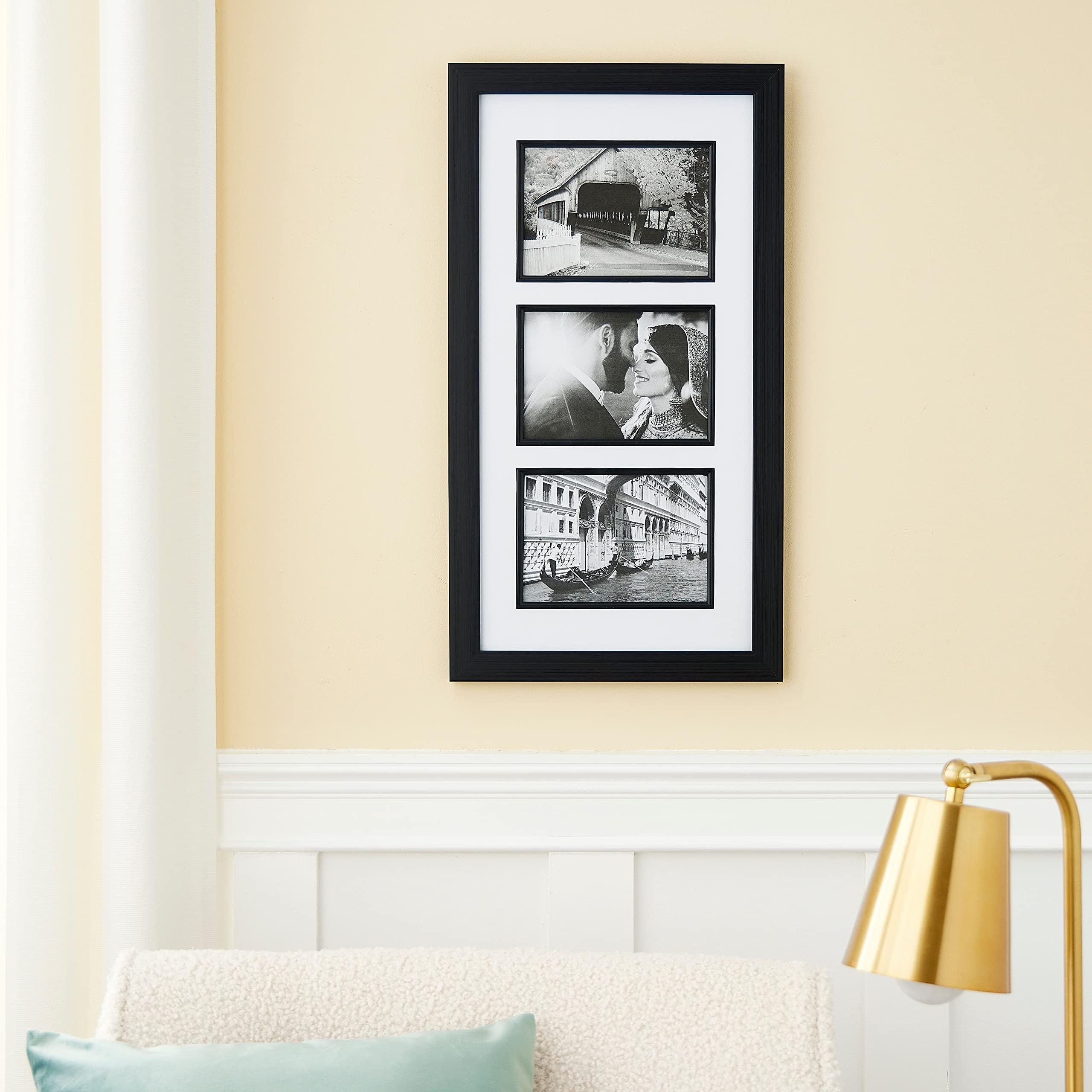 Studio Decor 12 Pack: 3 Opening Black Studio 5; x 7; Collage Frame with Mat, Portrait Collection by Studio Dcor