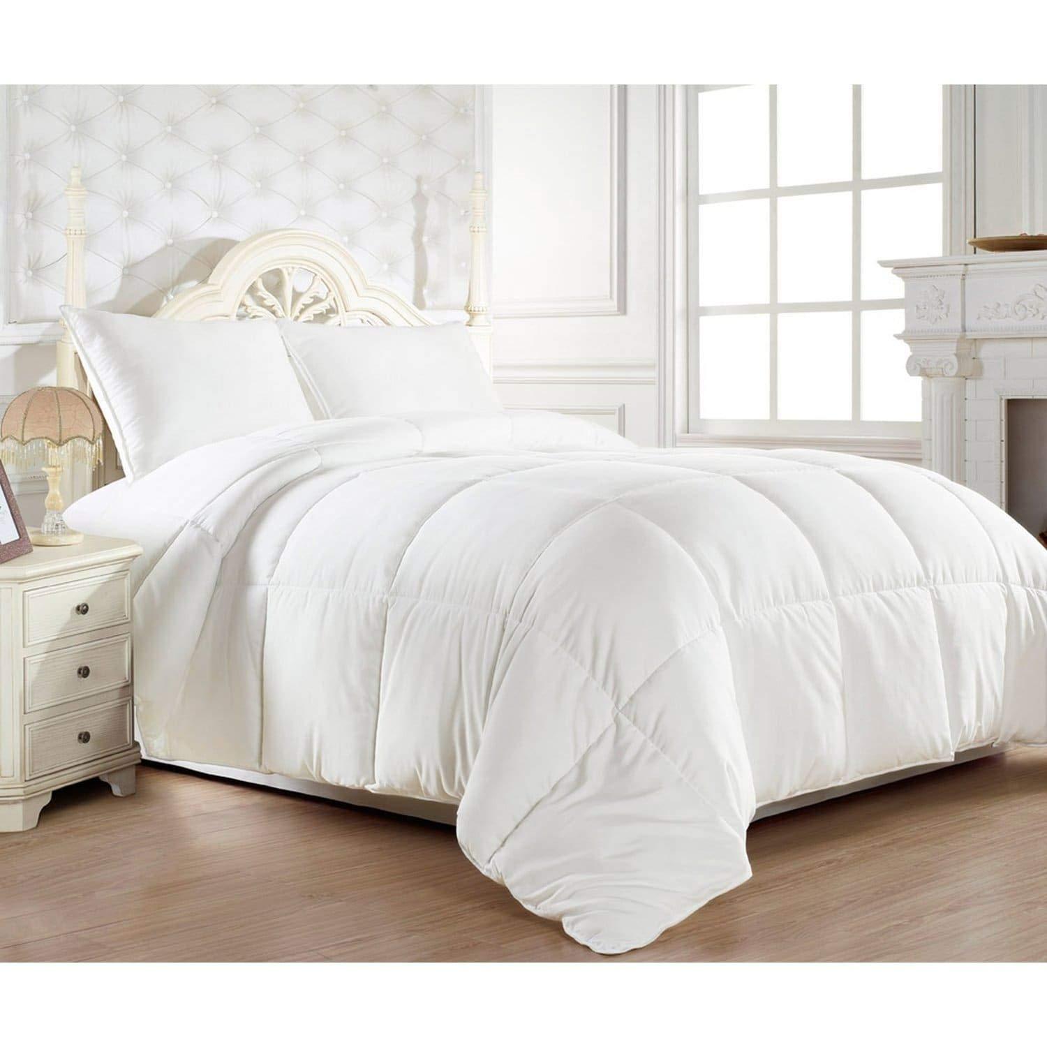 Kanak Bedding Kanak Bedding Collection Presents Egyptian Cotton 300 GSM Fluffy Comforter with a Free 15-Inch Fitted Sheet - Premium Quality Bedding Set(Twin-White)