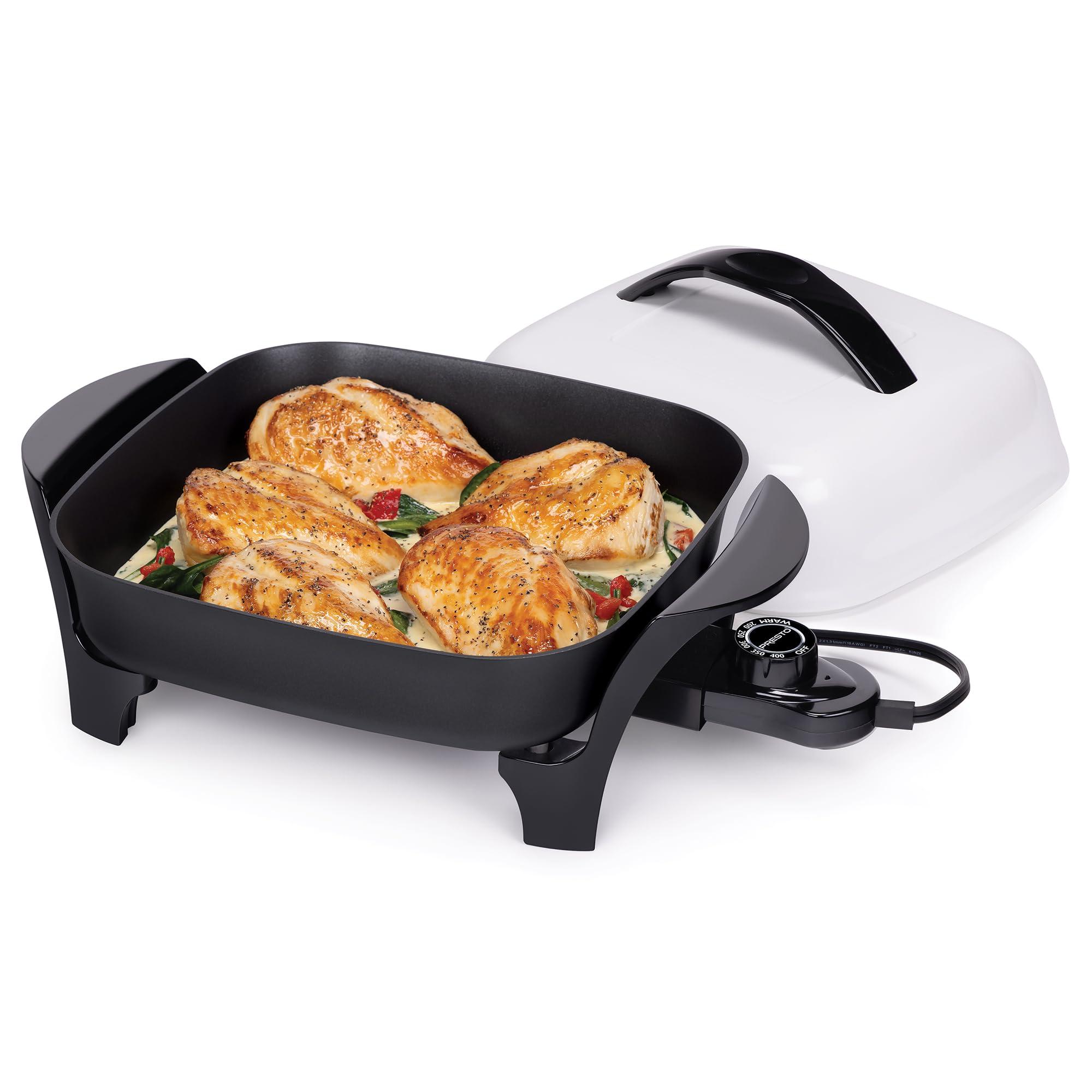 Presto Presto 06620 11-Inch Electric Skillet,Black/White