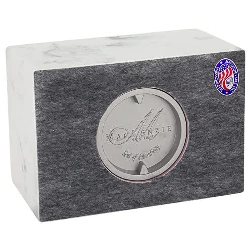 Silverlight Urns Carrera Classic Cultured Marble Cremation Urn for Ashes, Gray Urn, Grey, Adult Sized Cremation Urn for Human Ashes, Ground Burial, Home Memorial and Funeral Cremation Urn