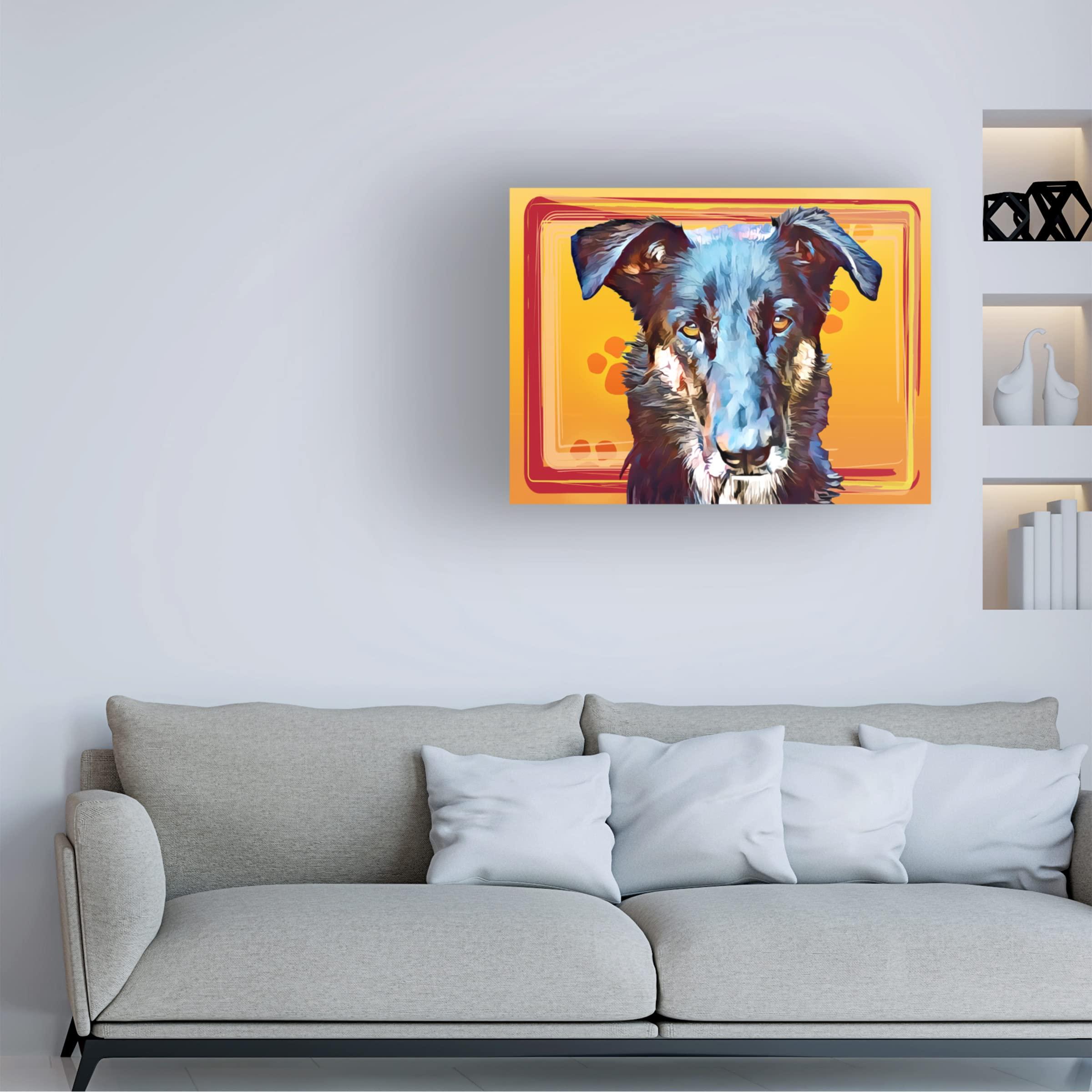 Trademark Fine Art Trademark Fine Art 'Pop Dog I' Canvas Art by Kim Curinga 24x32