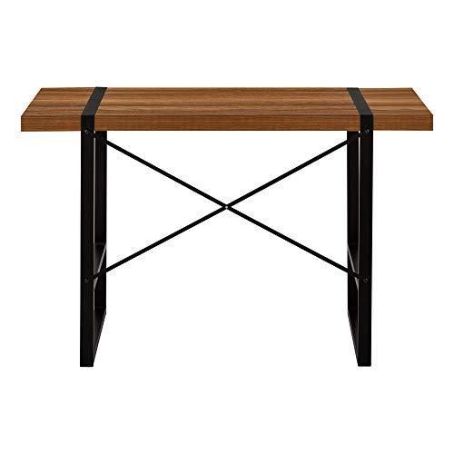 Monarch Specialties Monarch Specialties I 7655 Computer Desk, Home Office, Laptop, 48" L, Work, Metal, Laminate, Walnut, Black, Contemporary, Modern