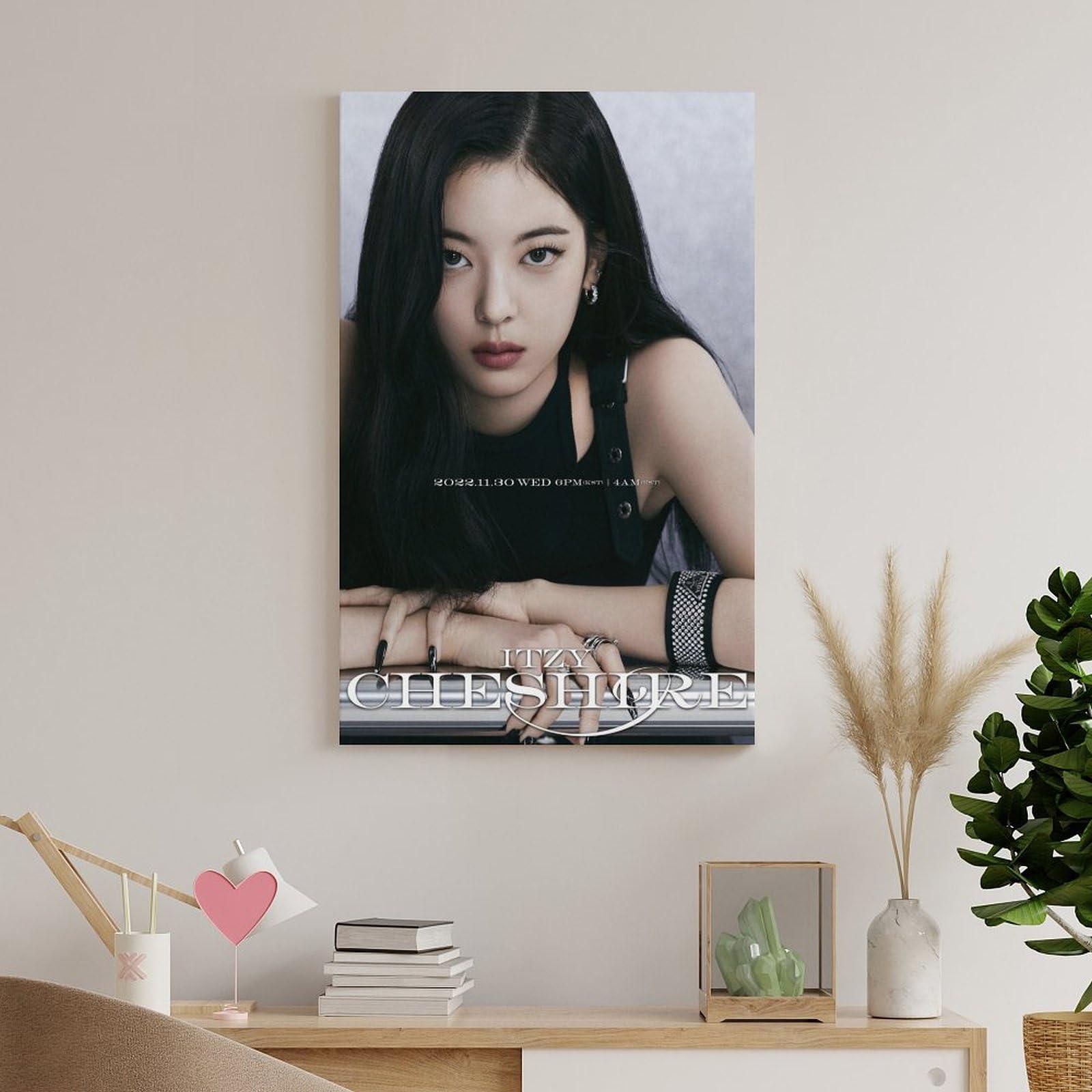Generic Generic Lia ITZY Kpop CHESHIR Teaser Cool Korea Kpop Artist KPOP ARTIST ALBUM COVER Print on Canvas Painting Wall Art for Living Room Home Decor Boy Gift 08x12inch(20x30cm), Frame-style