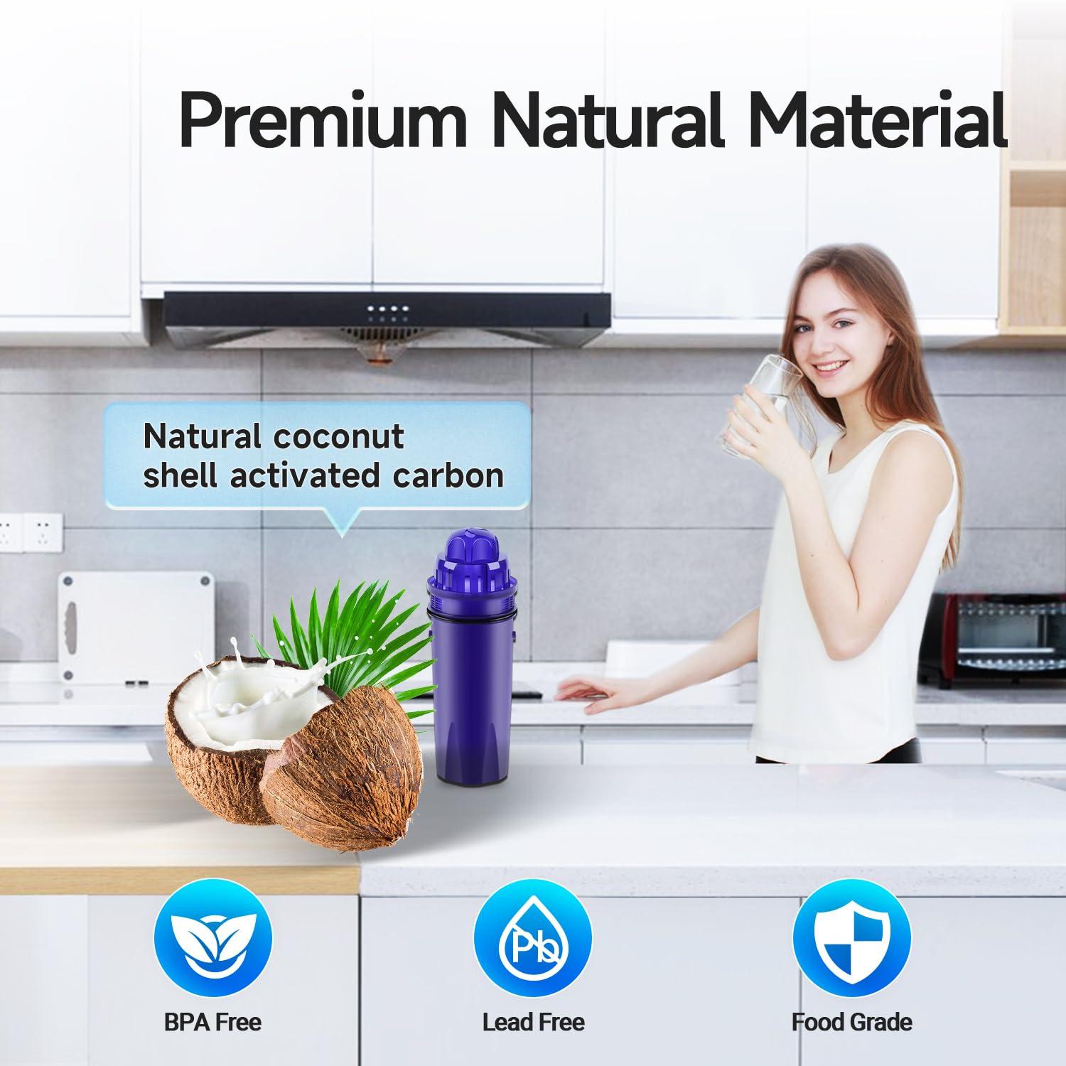 PUREPLUS PUREPLUS CRF950Z Pitcher Water Filter Replacement for Pur PPF900Z, PPF951K, PPT700W, CR-1100C, DS-1800Z, CR-6000C, PPT711W, PPT711, PPT710W, PPT111W, PPT111R Pitchers and Dispensers,3PACK