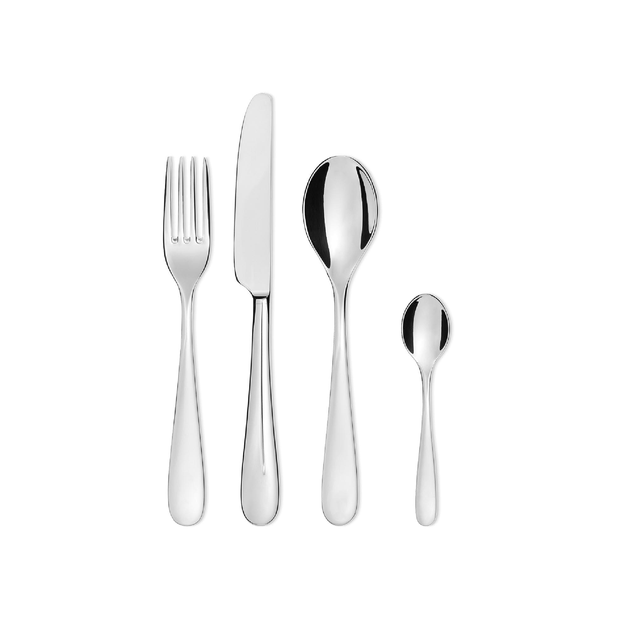 Alessi Alessi Design Nuovo Milano 24 Piece Cutlery Set, Silver