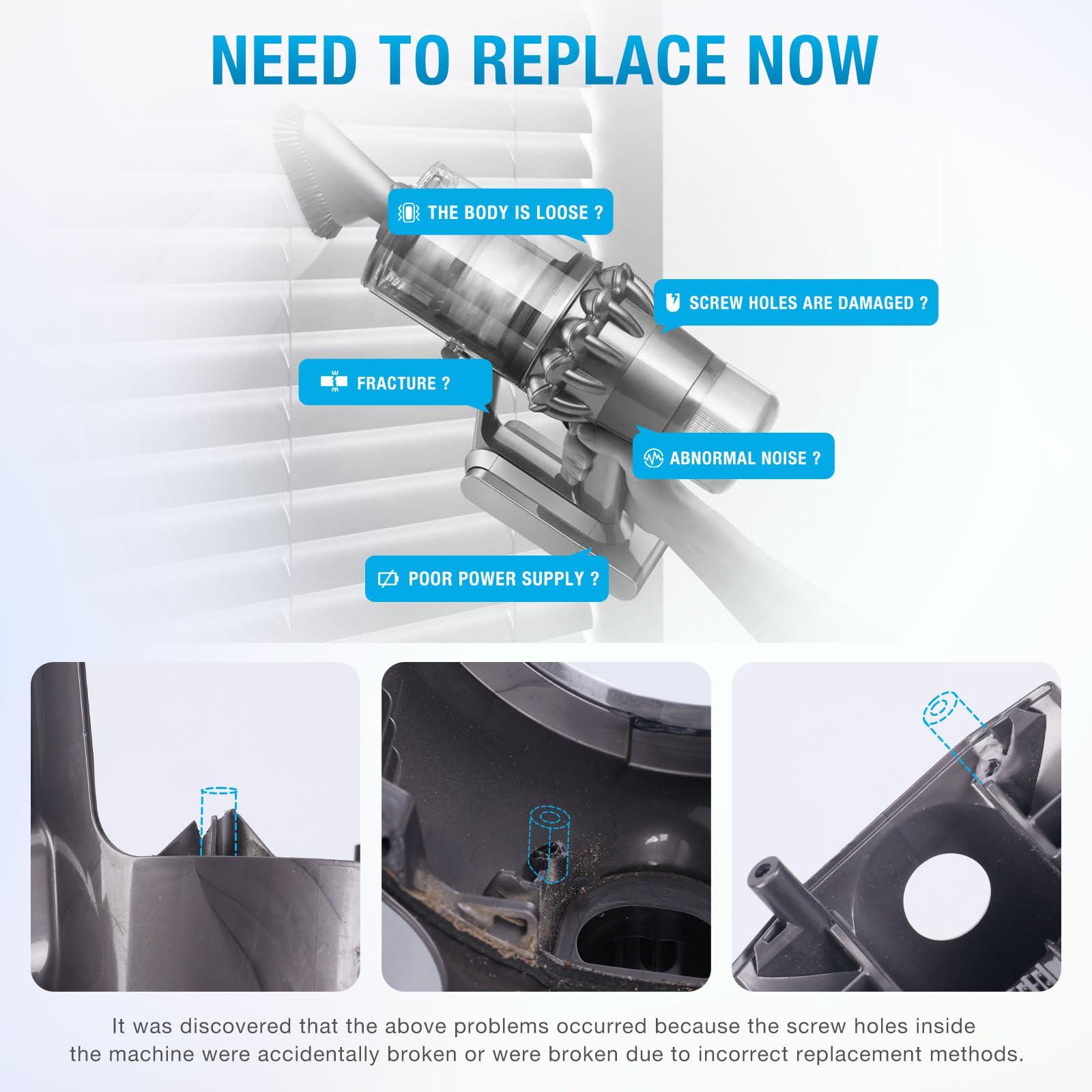 Kuflant V11 SV14 Main Body Assembly Replacement for Dyson V11 SV14 Main Body Motor Cyclone Assembly Part 970142-01, Replacement for V11 Animal, V11 Torque Drive Main Body Screws Service Assembly