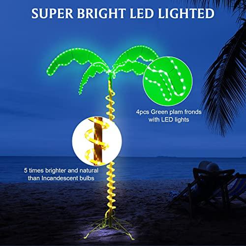 EEZ RV Products EEZ RV Products 7 Foot High Super Bright LED Lighted Tropical Palm Tree - 5 Times Brighter Than Incandescent Bulbs