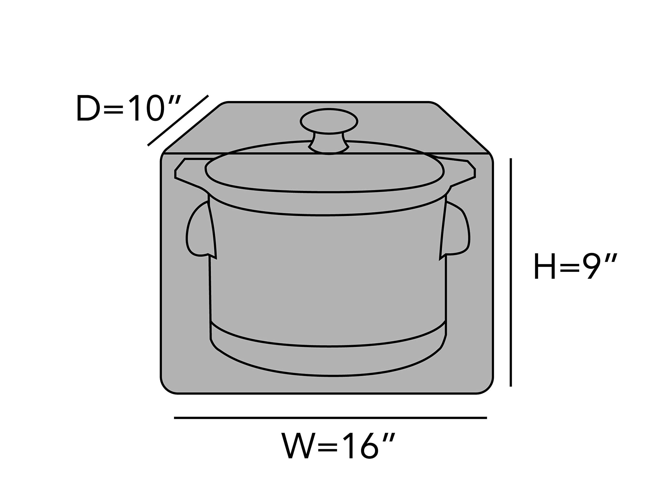 Covermates Covermates Keepsakes  Slow Cooker Cover  Dust Protection - Stain Resistant - Washable  Appliance Cover, Black