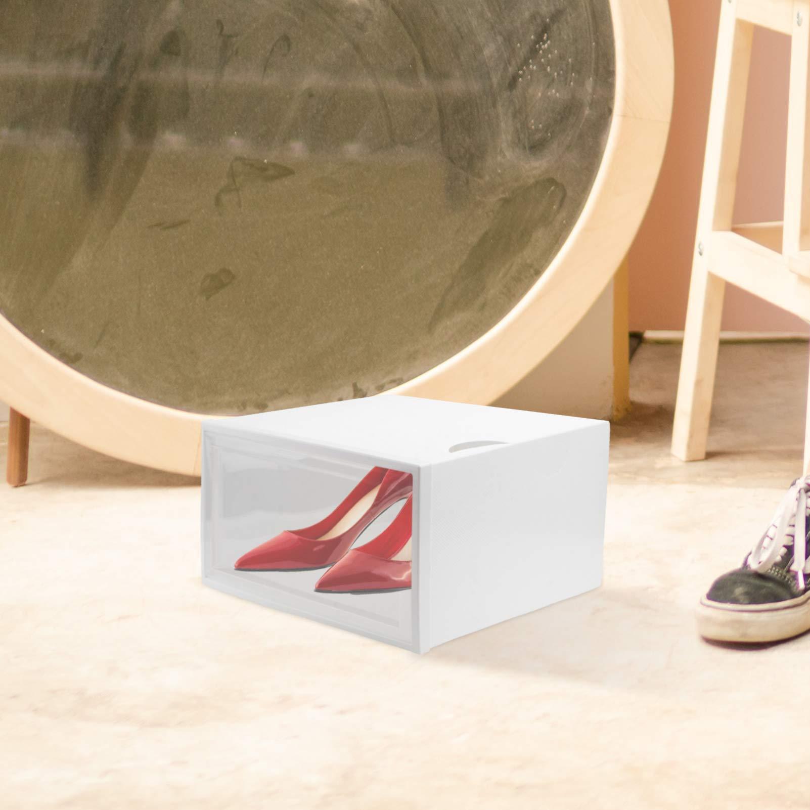 Cabilock Cabilock 1pc Box Transparent Plastic Shoe Box Storage Box Storage Stackable Shoe Container Sports Shoe Storage - Shoe Rack Sneakers Shoebox Clamshell