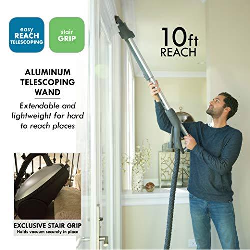 Kenmore Kenmore Elite 21814 Pet Friendly CrossOver Lightweight Bagged HEPA Canister Vacuum with Pet PowerMate, Extended Telescoping Wand, Retractable Cord, 2 Floor Nozzles, and 4 Cleaning Tools-Silver/Gray