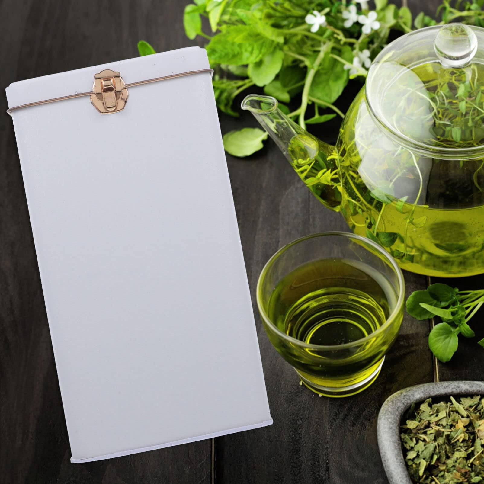 Zerodeko Tea Tea Storage Containers Tea Container Canister with Airtight Lids Tea Bag Storage Jar Food Storage Container Food Storage Jar Tea Tin Canister Tea Storage Canister