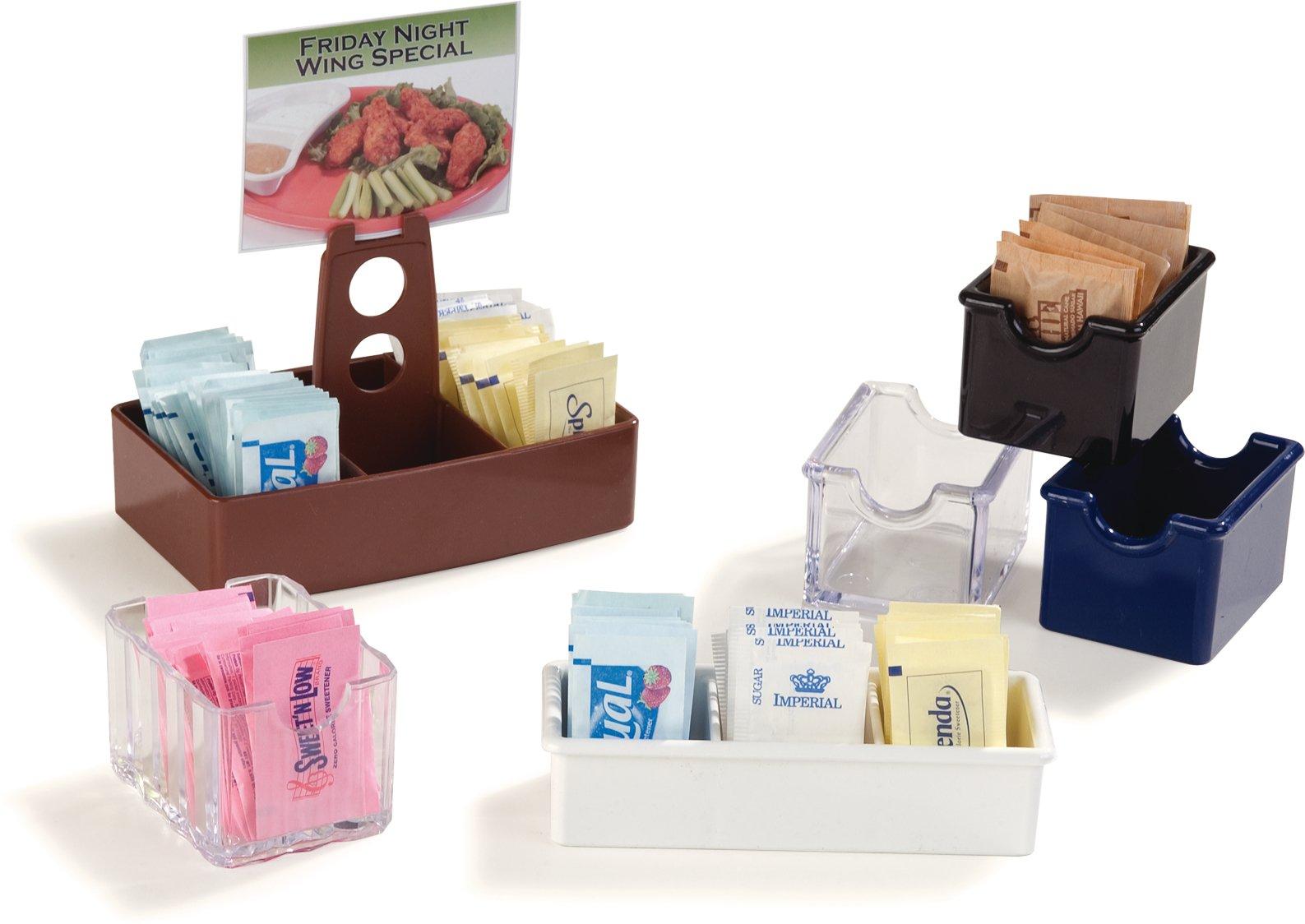 Carlisle FoodService Products Carlisle FoodService Products Crystalite Sugar Caddy for Kitchens, Plastic, 20 Packets, Clear, (Pack of 24)