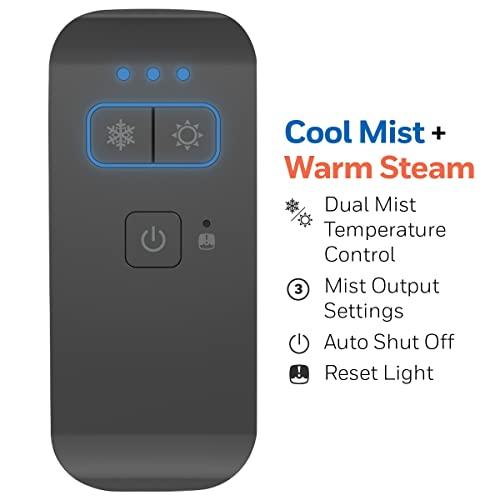 Honeywell Honeywell Dual Comfort Cool + Warm Mist humidifier. Humidifier for Bedroom, Office, Living Room and Home. Provides Temporary Relief from Dry air discomforts - Black, HWC775B
