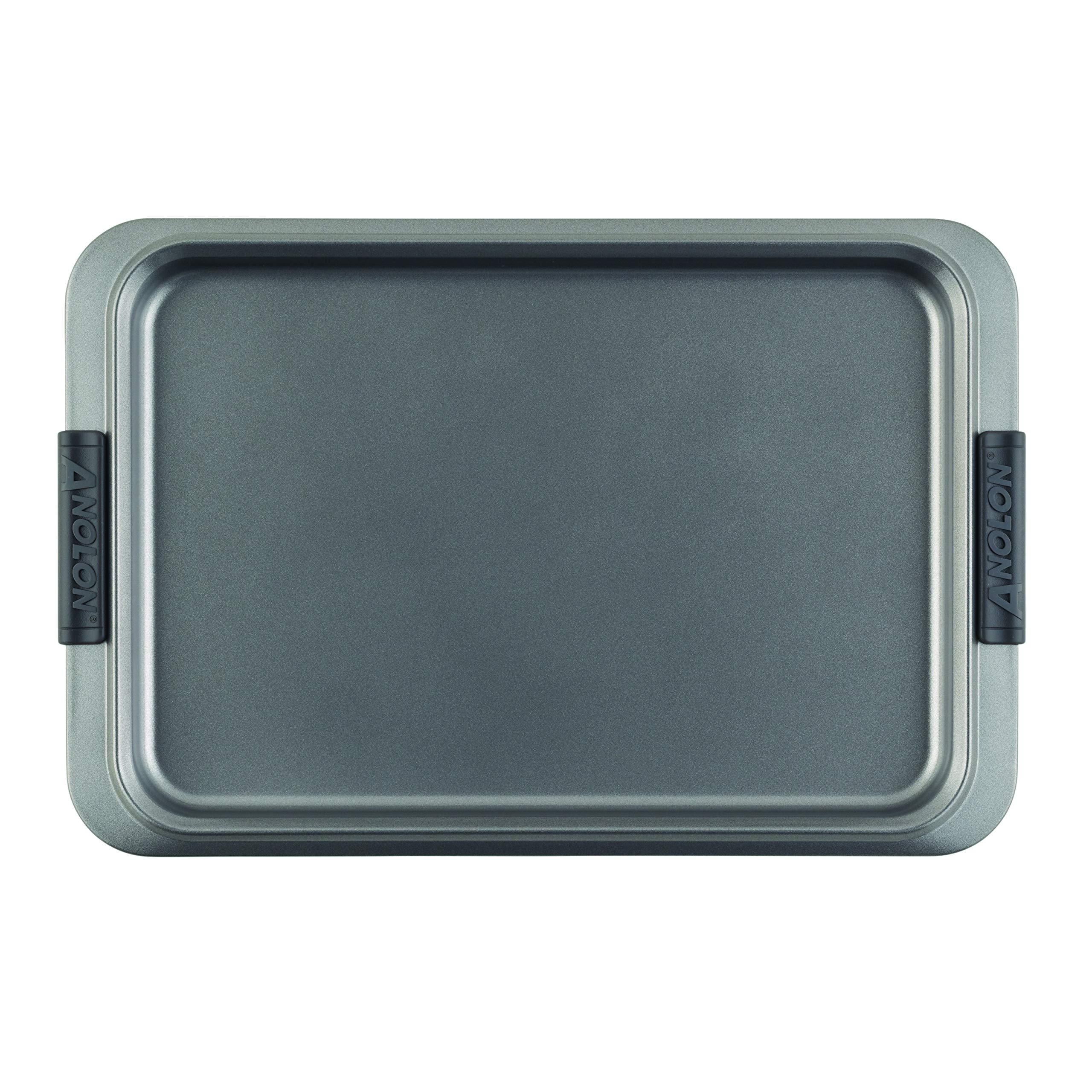 Anolon Anolon Advanced Nonstick Bakeware with Grips, Nonstick Cookie Sheet / Baking Sheet - 11 Inch x 17 Inch, Gray