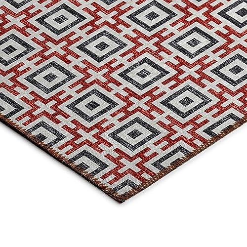 Dalyn Rugs Dalyn Rugs Marlo MO1 Red 10' x 10' Indoor Outdoor Area Rug, Easy Clean, Machine Washable, Non Shedding, Bedroom, Living Room, Dining Room, Kitchen, Patio Rug