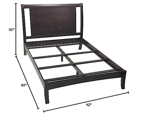 Modus Furniture Modus Furniture Solid-Wood Low-Profile Bed, Twin, Nevis - Espresso