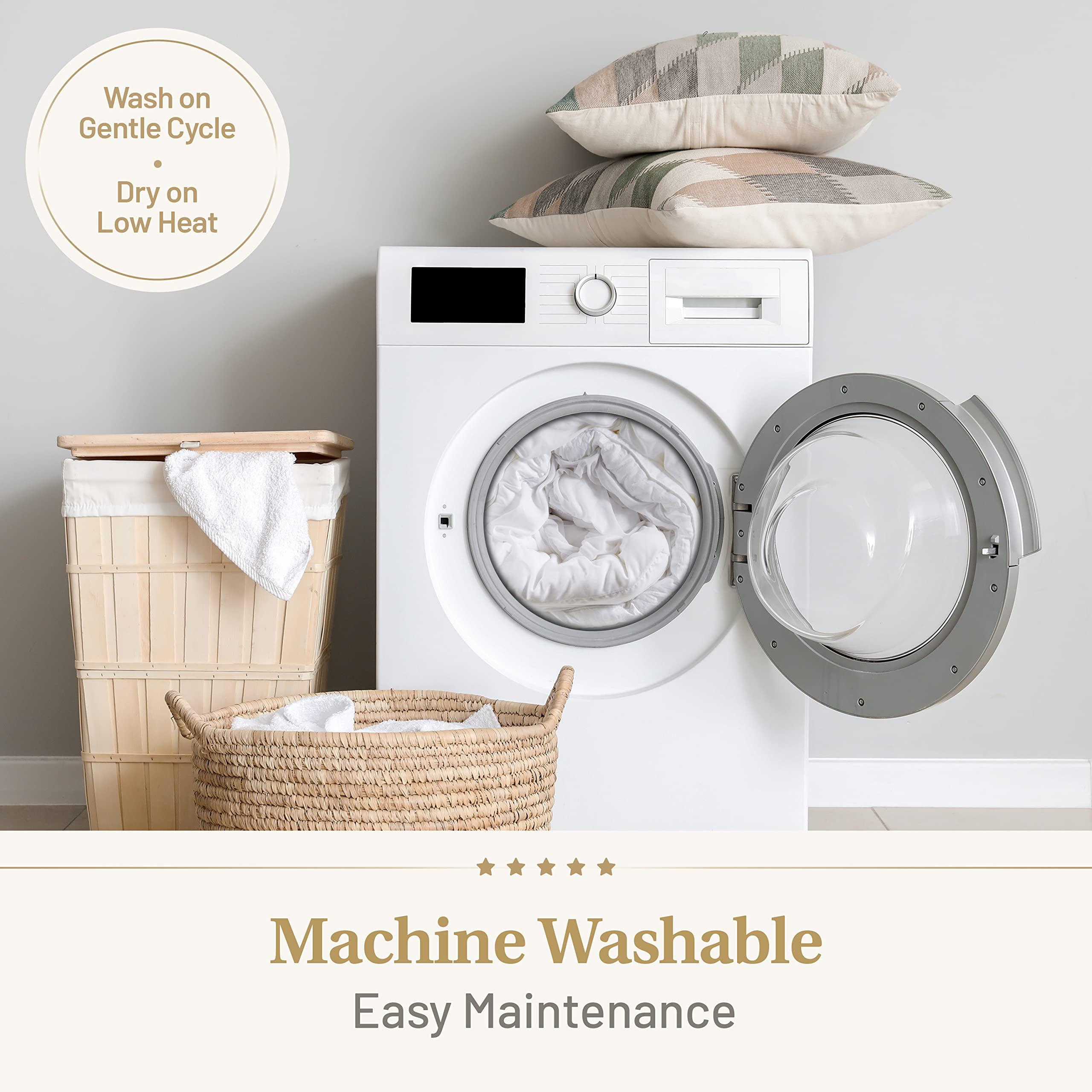 Lavish Comforts Down Alternative Comforter King Size - Fluffy Duvet Insert - Premium Plush All Season - Luxury Breathable Hotel Cooling Comforter - King, White, 104x86 inches - Comes Compressed Packaging