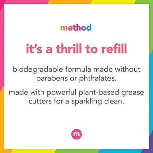 Method Method Gel Dish Soap, Refill, Clementine, Recylable Bottle, Biodegradable formula, 54 Fl Oz (Pack of 1)