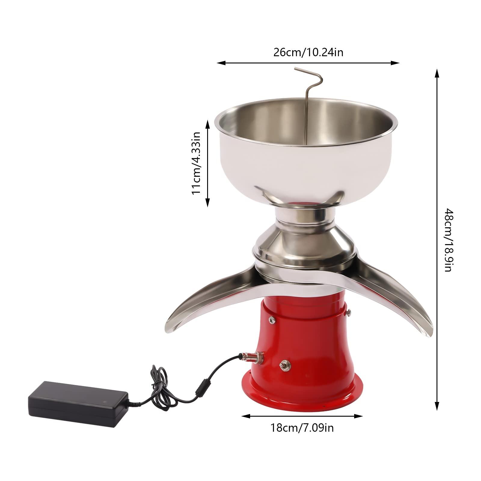 TBVECHI TBVECHI Milk Cream Centrifugal Separator, Stainless Steel Electric Cream Separator Make Cream Butter Milkshake Separator for Goats and Cows Milk 13.2Gal/h