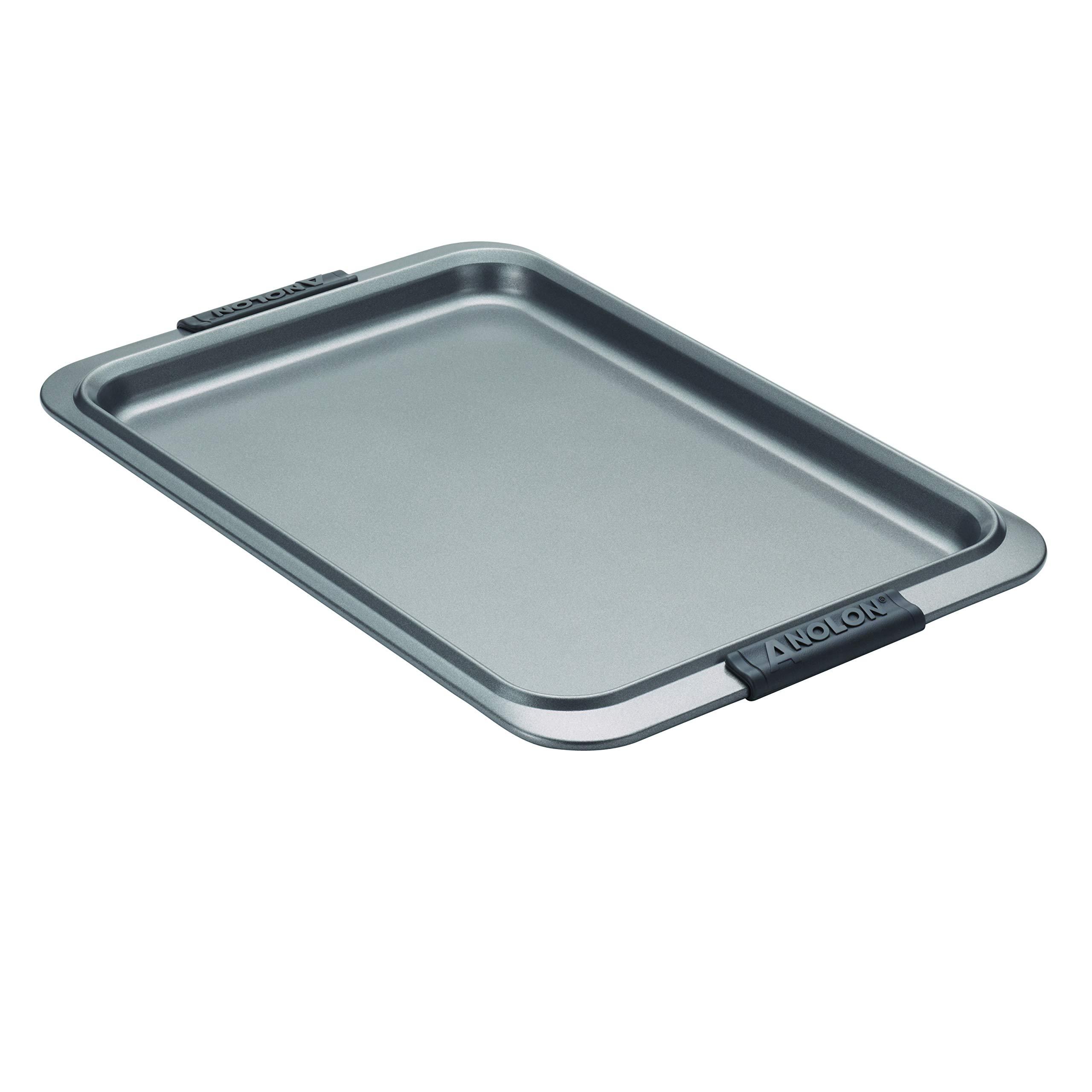Anolon Anolon Advanced Nonstick Bakeware with Grips, Nonstick Cookie Sheet / Baking Sheet - 11 Inch x 17 Inch, Gray