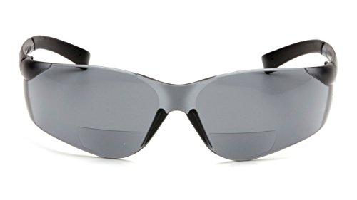 Pyramex Safety Pyramex S2520R25 Ztek Safety Glasses 2.5 Bifocal Reader Gray Lens Gray Frame ANSI Z87+
