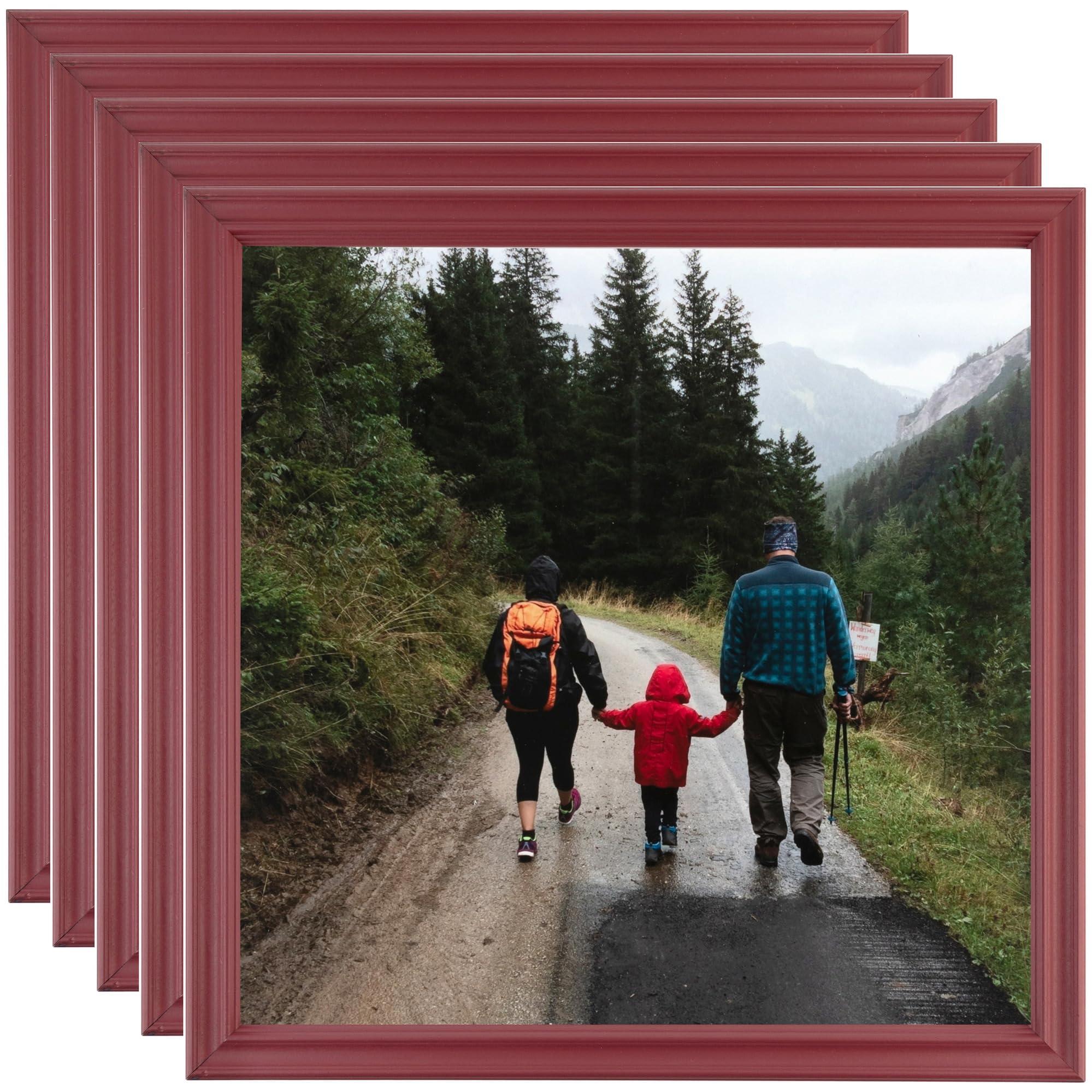 ArtToFrames ArtToFrames 16x20 Inch Red Picture Frame, 5 - Pack, This 1.00 inch Custom Wood Poster Frame is Red, Comes with Economy Acrylic (Frame_Pack_5_0066-60823-YRED-16x20)