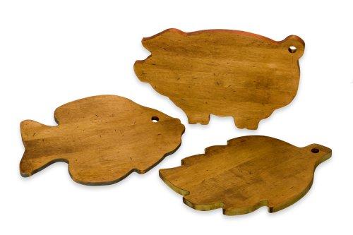 J.K. Adams J.K. Adams 14-Inch-by-9-Inch Maple Wood Cutting Board, Pig-Shaped