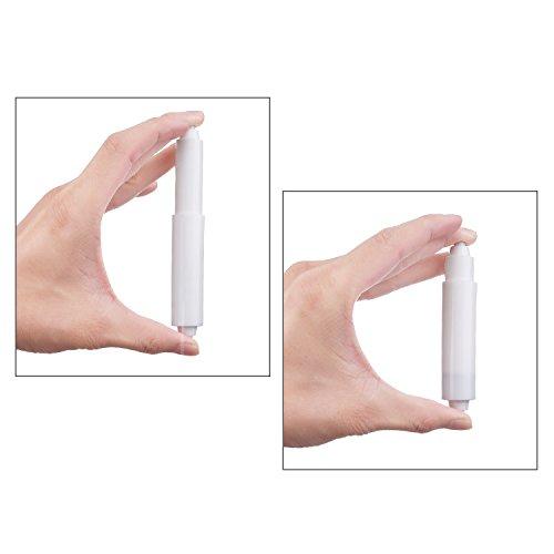 Shappy Shappy 4 Pieces Toilet Paper Holder Roller Replacement Plastic Spring Loaded, Paper Holder Insert (White)