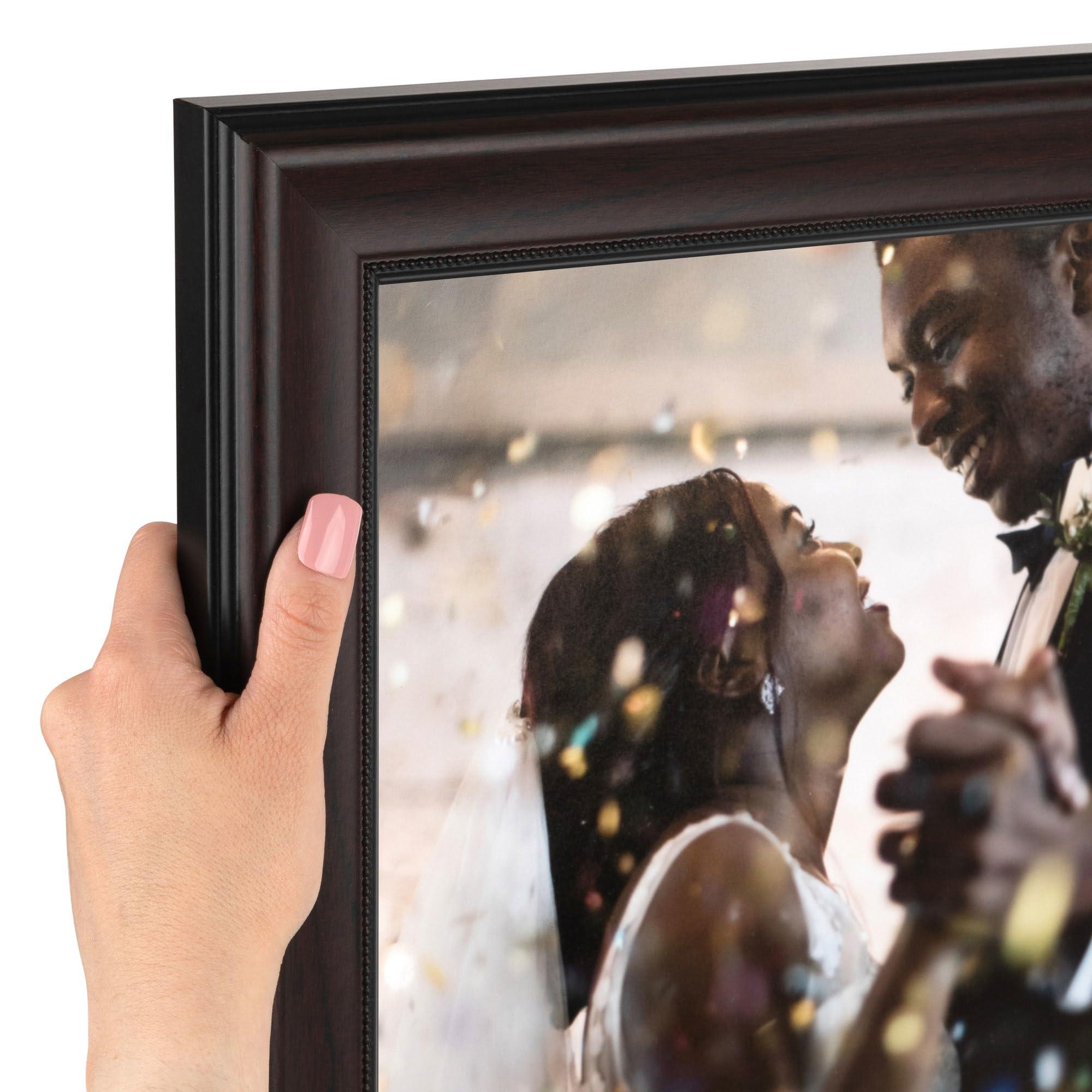 ArtToFrames ArtToFrames 28x36 Inch Brown Picture Frame, This 1.75 Inch Custom MDF Poster Frame is Mahogany and Burgundy, Great for Your Art or Photos - Comes with Economy Acrylic