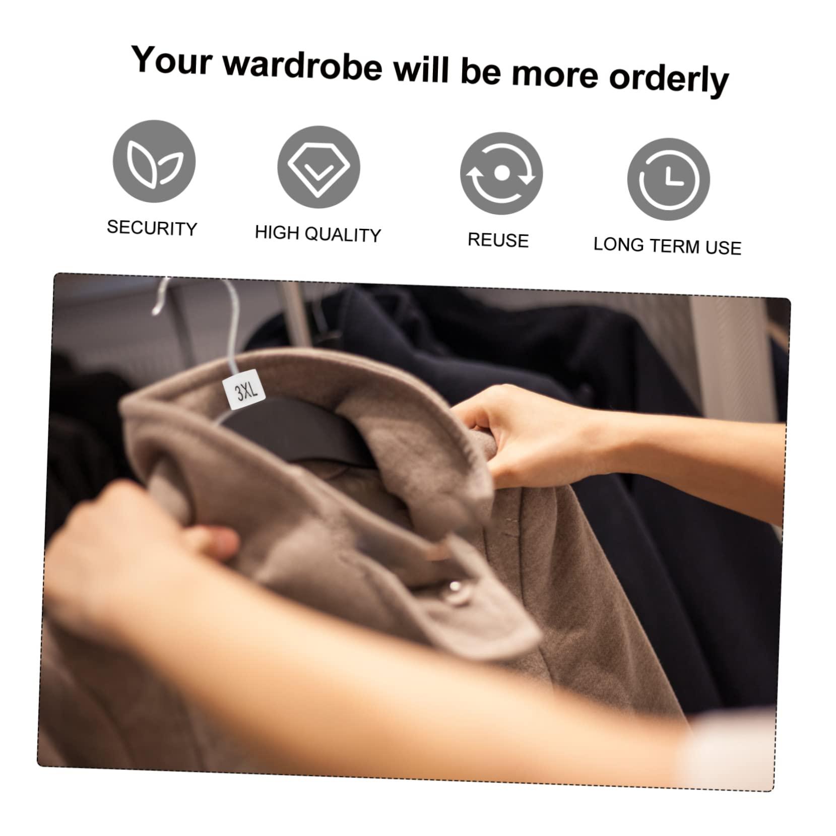 BESTOYARD BESTOYARD 300 Pcs Size Grain Clothes Hanger Size Markers with Numbers Clothing Size Markers Hangers Tags Marker Color- Coding Hanger Sizes Marker Ease Plastic Baby White Nursery Iron Wire