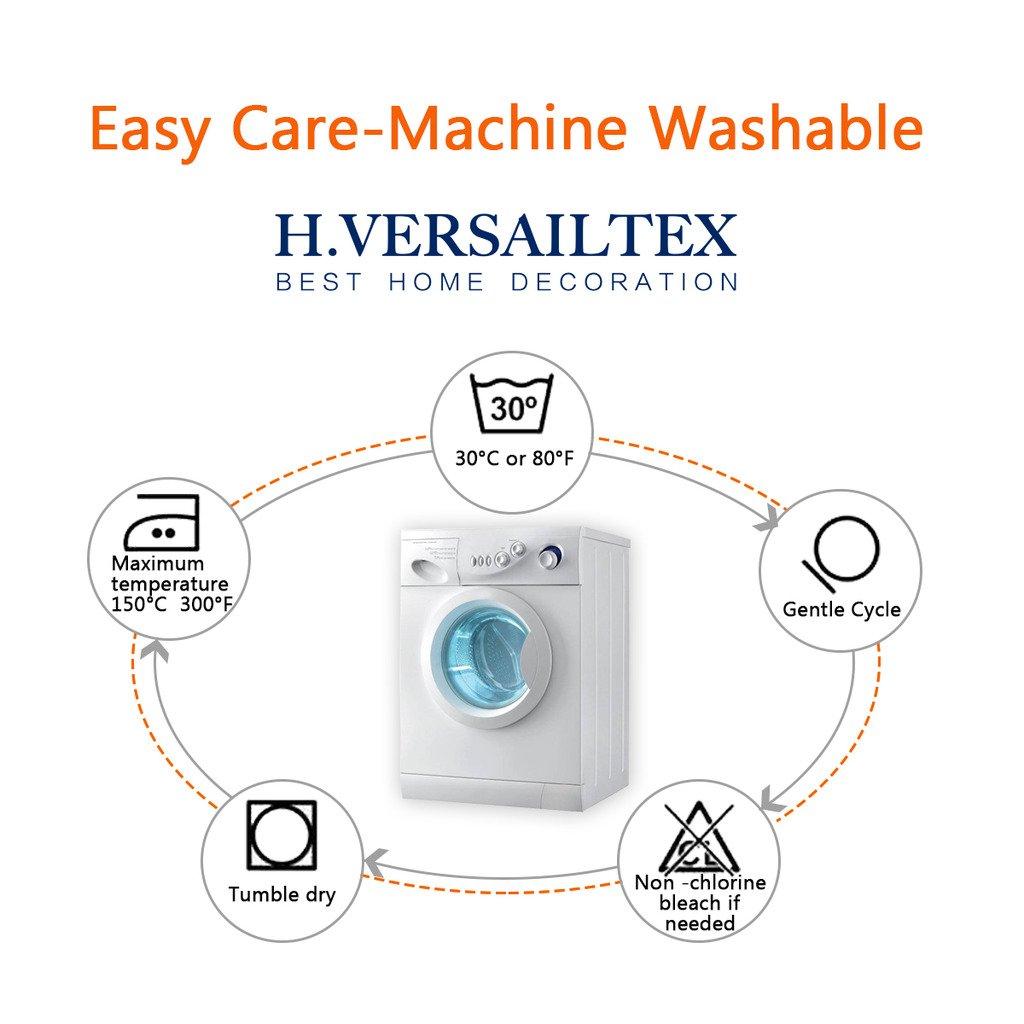 H.VERSAILTEX H.VERSAILTEX Linen French Door Curtains Privacy Light Reducing Sheer Door Curtain with Tieback | Rod Pocket Curtain 1 Panel for Glass Door Feature Open Weave Textured Linen - 25"x72" - Natural