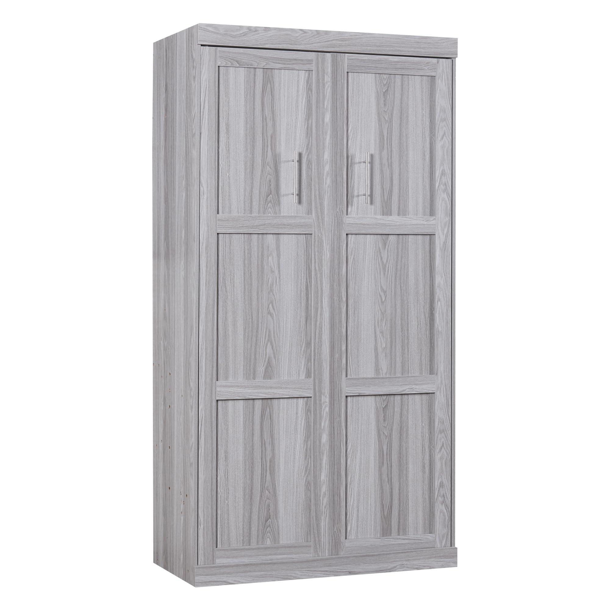 Harper & Bright Designs Harper & Bright Designs Twin Size Murphy Bed, can be Folded into a Cabinet, Gray