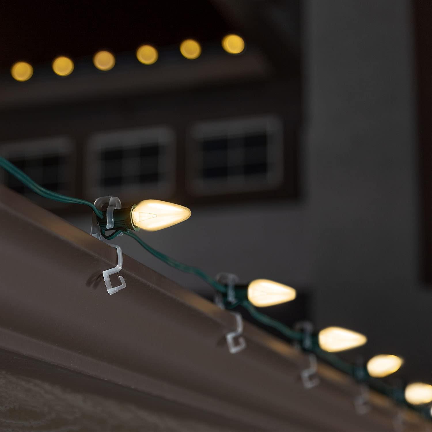 HLO Lighting Holiday Lighting Outlet LED Smooth C7 Pink Replacement Christmas Light Bulbs for E12 Sockets, Energy Efficient Commercial Grade, 2 Diode 0.58 Watt (LED) Bulbs. Pack of 25 Bulbs