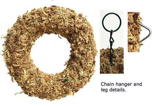 Topiary Art Works 11" Sphagnum Moss Living Wreath Round, Natural-Organic Original - 12 Wreaths Value Combo