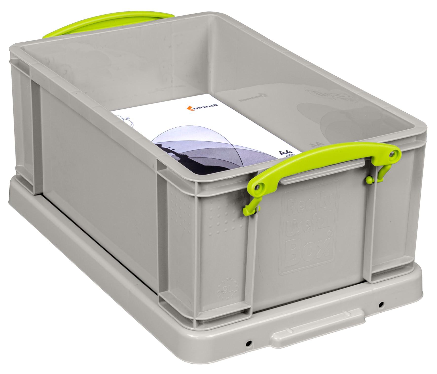 Really Useful Box Really Useful Box Plastic Storage 9 Litre Recycled Dove Grey