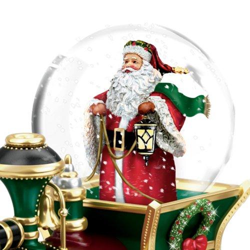 The Bradford Exchange Thomas Kinkade Santa Claus Is Comin' To Town Musical Snowglobe Train Car by The Bradford Exchange