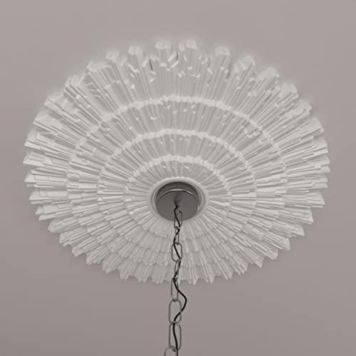 Ekena Millwork Ekena Millwork CM24EN Eryn Ceiling Medallion, 24 3/4\"OD x 3 1/4\"ID x 1 7/8\"P (Fits Canopies up to 4\"), Factory Primed