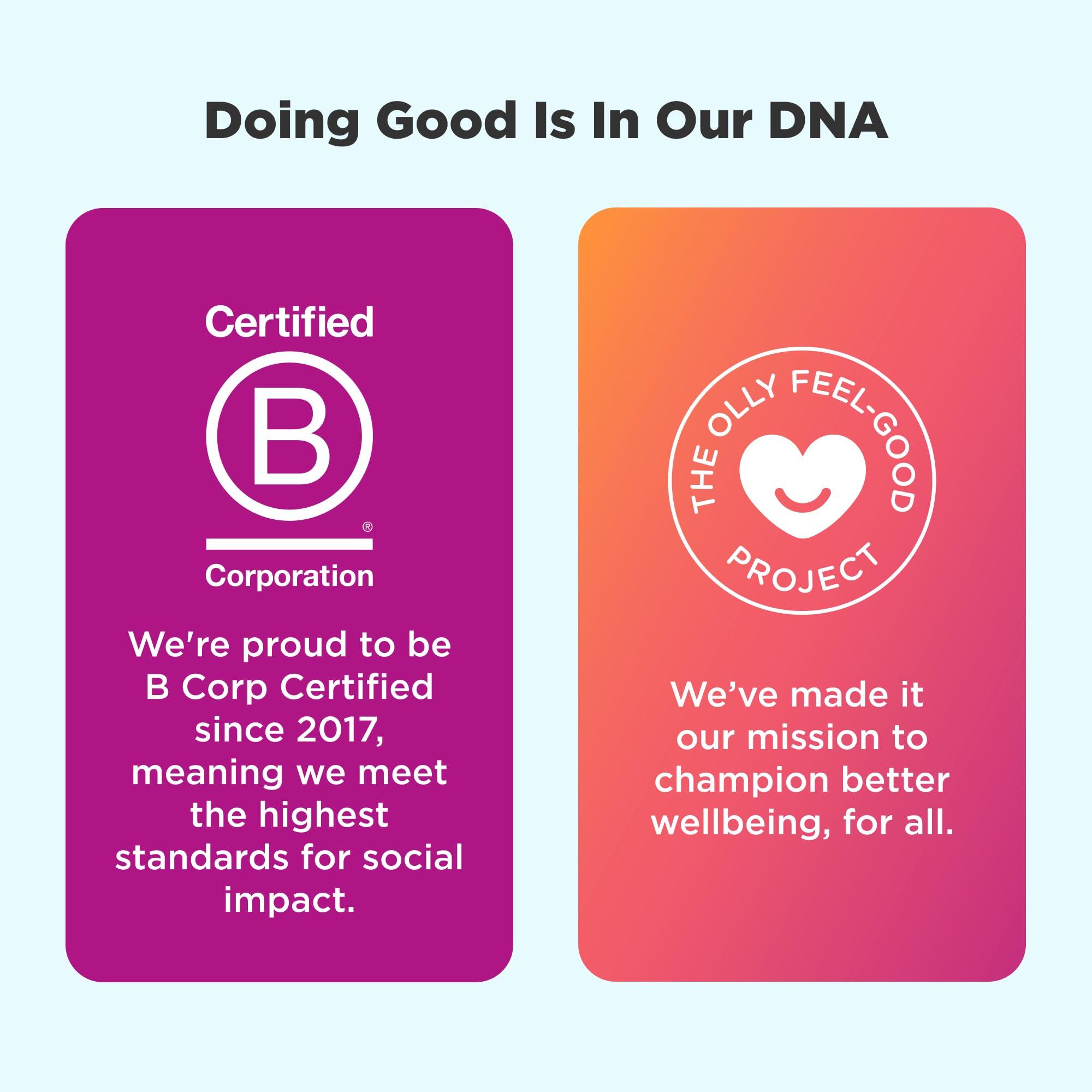 OLLY OLLY Goodbye Stress Gummy, GABA, L-Theanine, Lemon Balm, Stress Relief Supplement, Berry - 60 Count