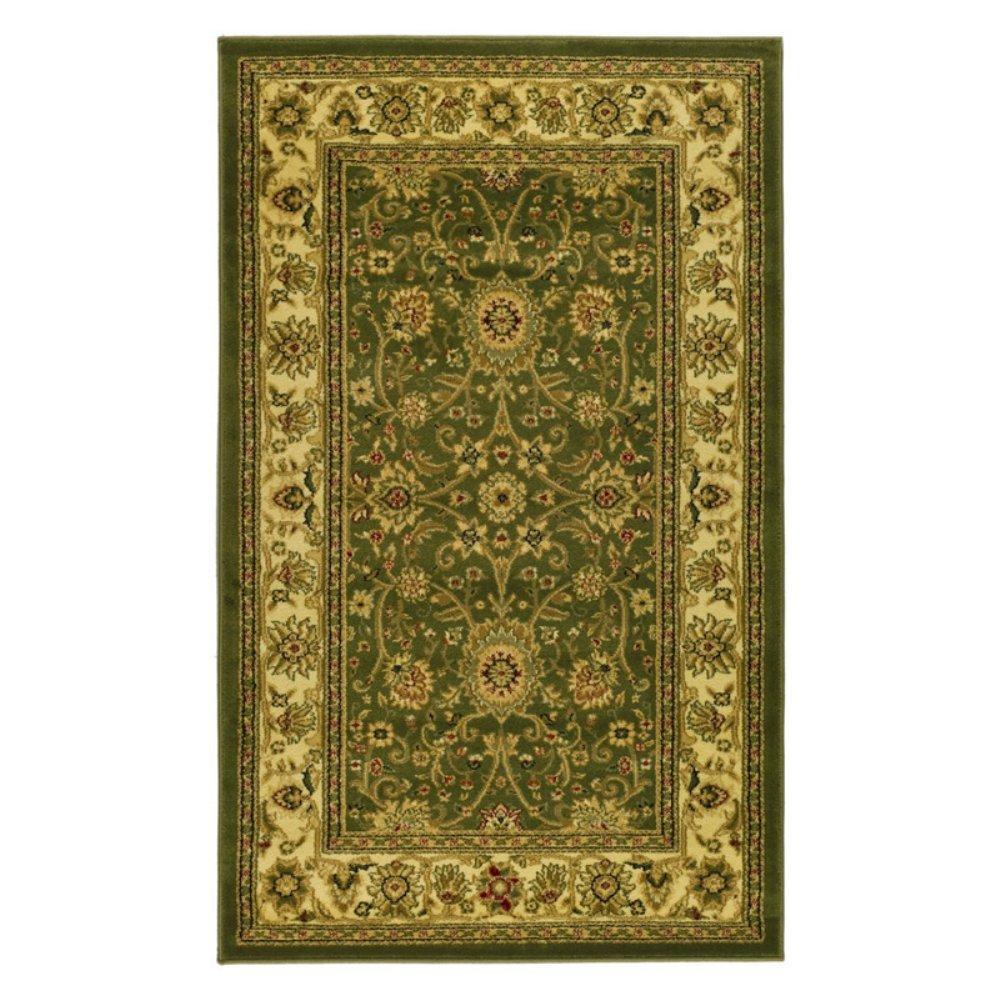 Safavieh SAFAVIEH Lyndhurst Collection 8' Square Sage / Ivory LNH212C Traditional Oriental Non-Shedding Living Room Bedroom Dining Home Office Area Rug
