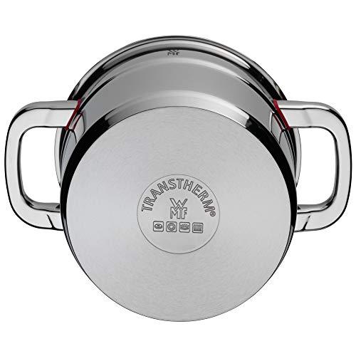 WMF WMF Pot Set 4-Piece Premium One Inside Scale Steam Vent Made in Germany Cool+ Technology Metal Lid Cromargan Stainless Steel Polished Suitable for Induction Hobs Dishwasher-Safe