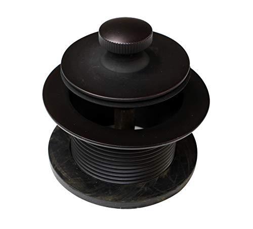 Westbrass Westbrass 594244-12 14" White Tubular Bath Waste & Overflow Assembly with Twist & Close Drain Plug and 2-Hole Faceplate, Oil Rubbed Bronze
