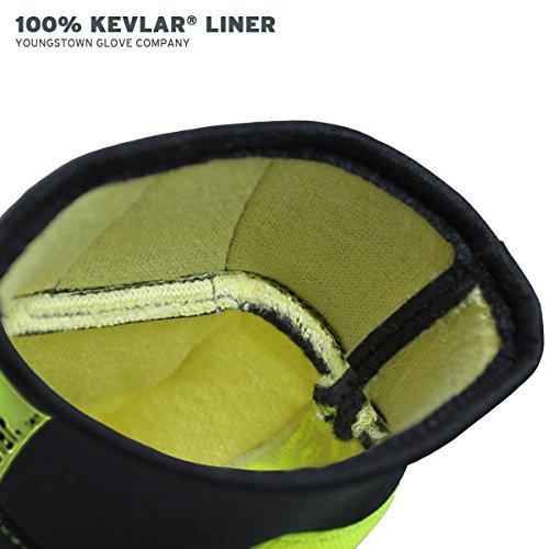 Youngstown Glove Company Youngstown Gloves Cut Resistant Titan XT Vibration & Impact Dampening Work Gloves For Men - Kevlar Lined, Puncture Resistant- Lime Green, Large