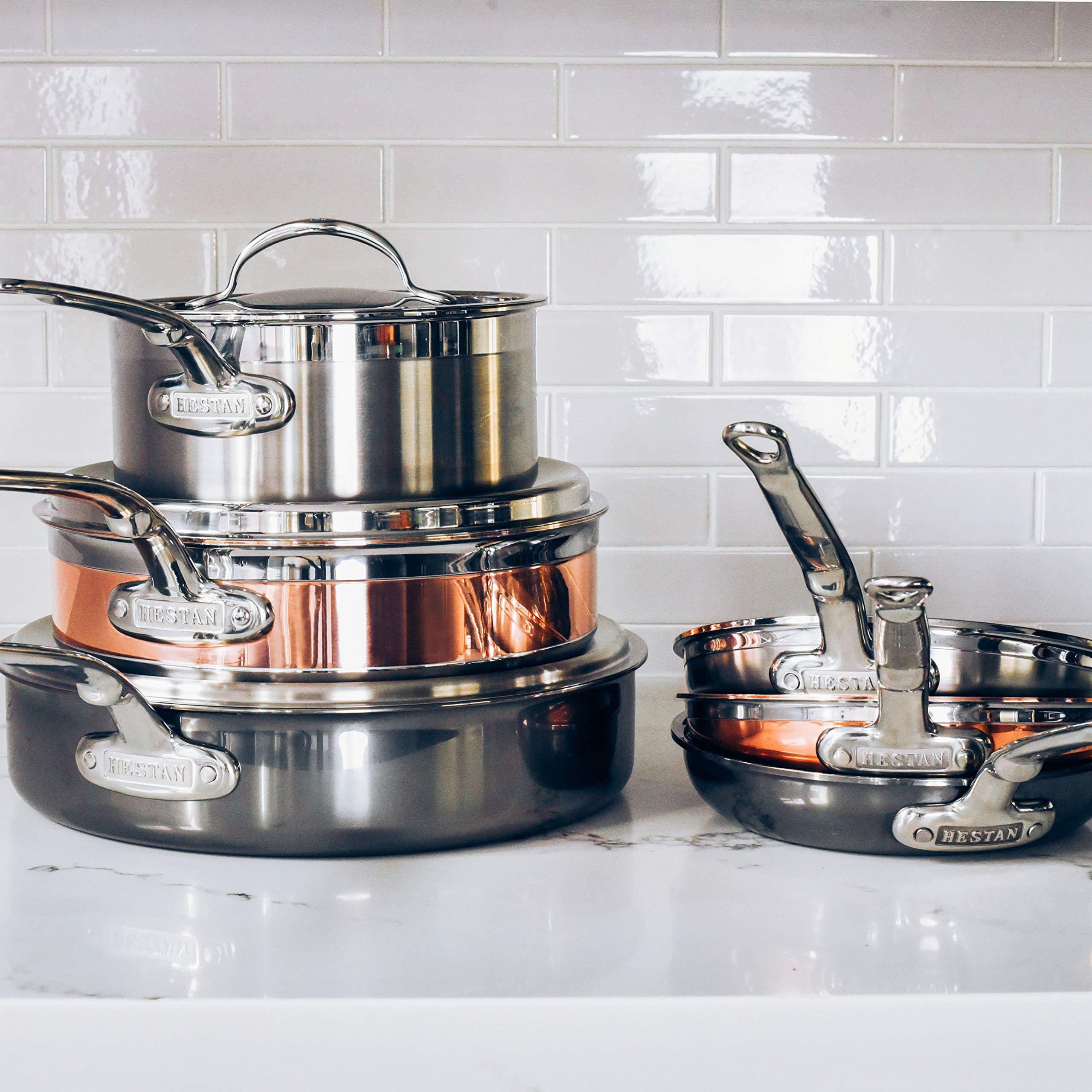 Hestan Hestan - ProBond Collection - Professional Clad Stainless Steel Frying Pan, Induction Cooktop Compatible, 8.5-Inch