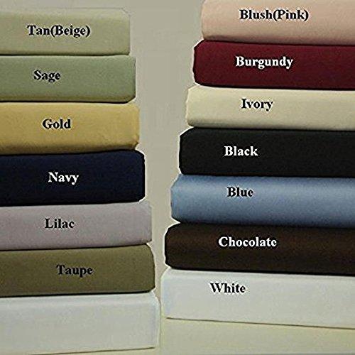 Royal Hotel Bedding Royal Hotel Bedding Split-King: Adjustable King Bed Sheets 5PC Solid Sage 100% Combed Cotton 550-Thread-Count, Deep Pocket