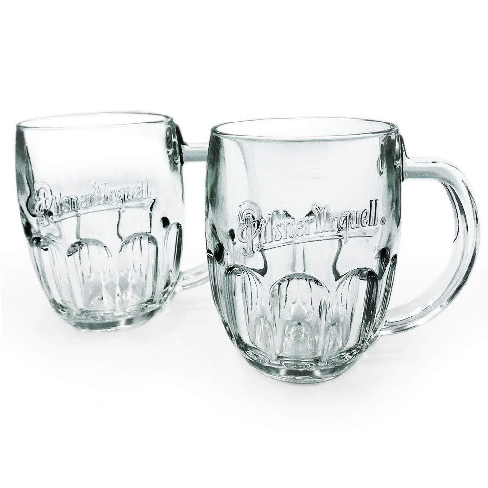 Pilsner Urquell Pilsner Urquell Beer Mugs Set Of 2 Pieces Pint, 0.5 Litre Lined