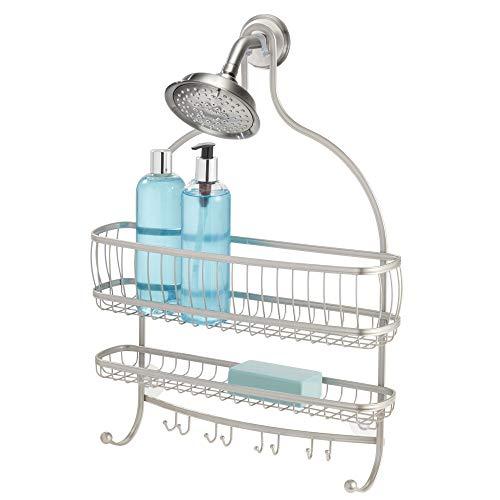 iDesign iDesign York Lyra Jumbo Hanging Shower Organizer - 16" x 4" x 22.5", Satin