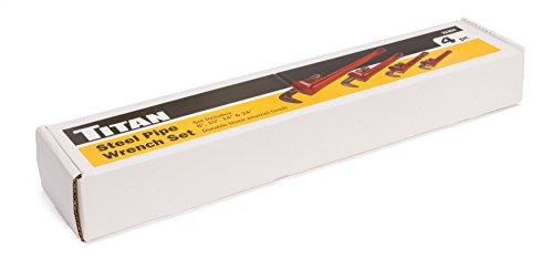Titan TITAN 21304 4-Piece Heavy-Duty Straight Pipe Wrench Set