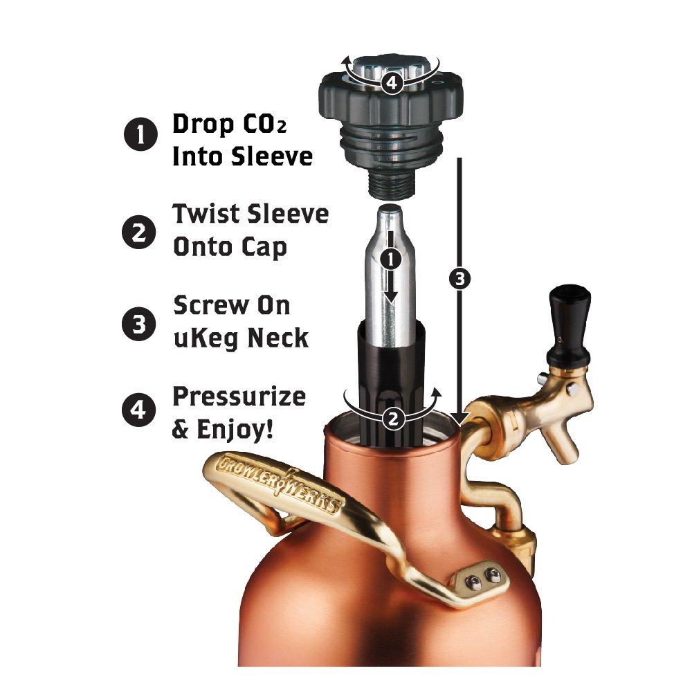 GrowlerWerks GrowlerWerks uKeg Carbonated Growler-Great Gift for Beer Lovers, 64 oz, Copper